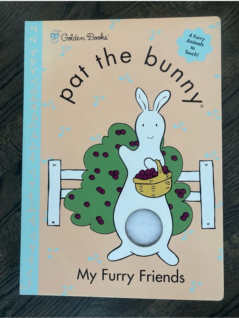 Children's Board Book PAT THE BUNNY MY FURRY FRIENDS 2001 Golden HUGE 16” x 11.5